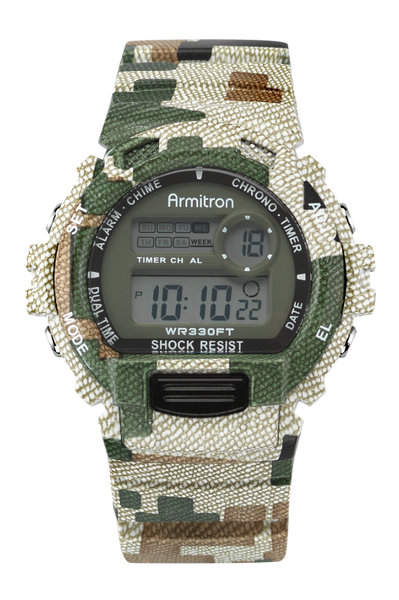 Armitron pro sport watch 2024 change from military time