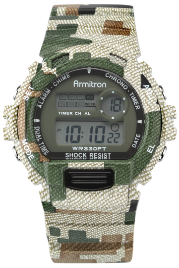 Copy of Sport Camouflage Military Green Resin Digital Chronograph