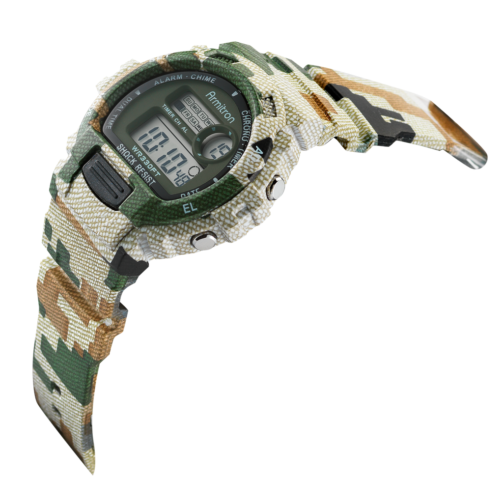 Copy of Sport Camouflage Military Green Resin Digital Chronograph